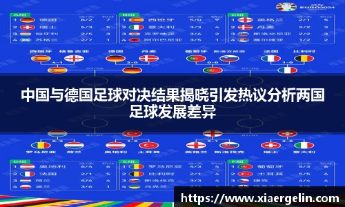 中国与德国足球对决结果揭晓引发热议分析两国足球发展差异